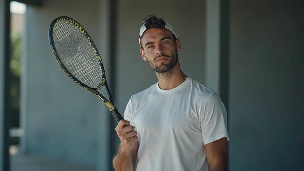 صورة لاعب تنس شاب ناجح في مصر